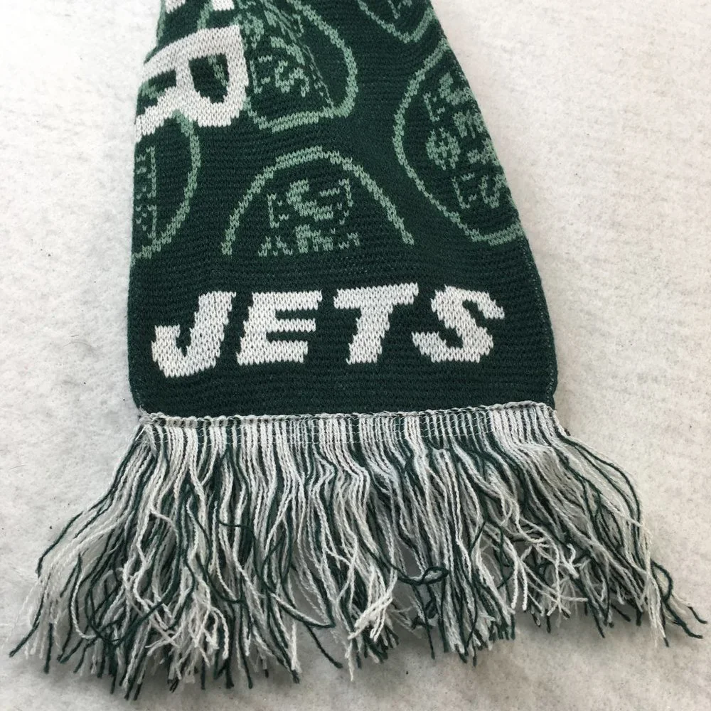 New York Jets Season Ticket Holder Mens Scarf Green White 6X50 Wrap Warmer #2798